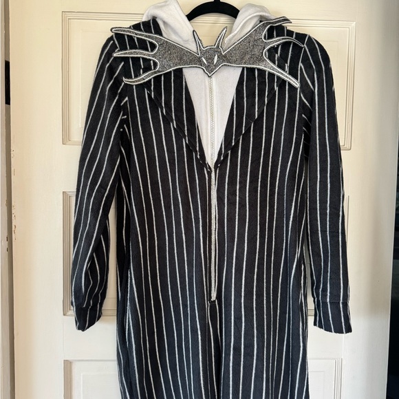 Disney Other - Disney Jack Skellington Onesie Jumpsuit Costume Pajamas Nightmare Christmas
